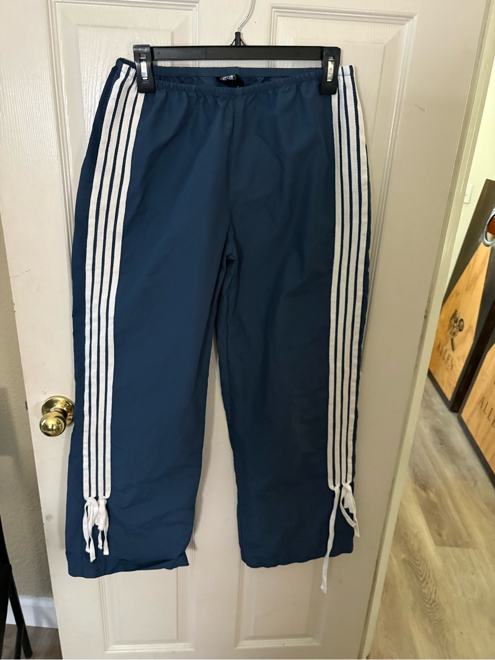 PacSun Blue Joggers with White Side Stripes